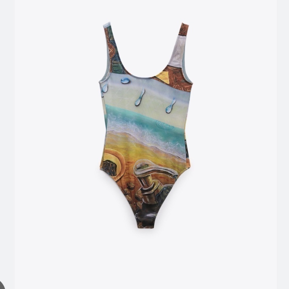 Zara Multicolor Graphic One-Piece Bodysuit - Picture 2 of 12